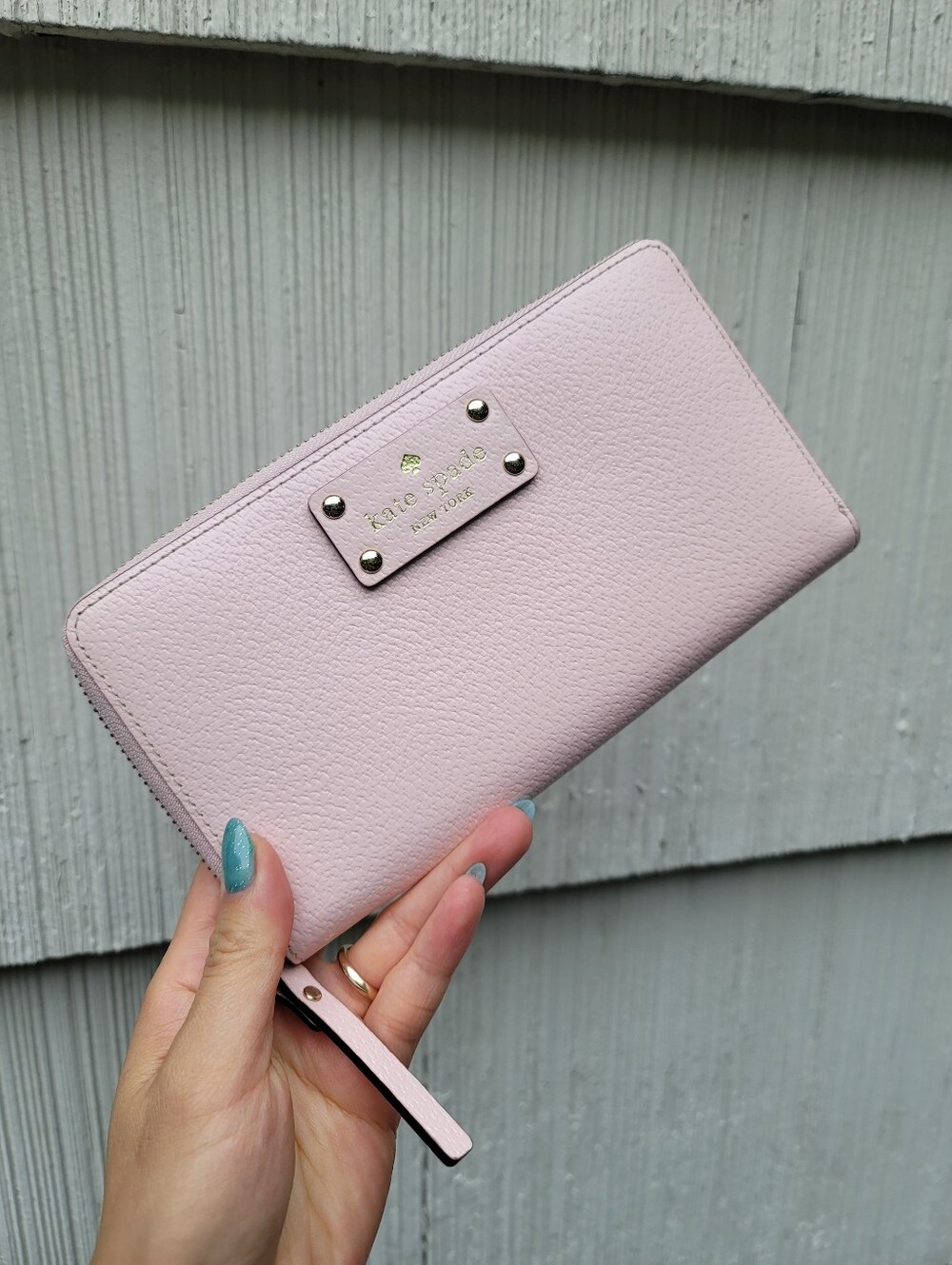 Kate Spade New York Blush Pink Zip-Around Mini Wallet